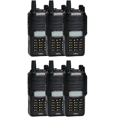 Baofeng UV-9R PLUS (6 Sets Rental) 8W Radio Handheld Dual Band Portable Walkie Talkies With Earpiece - 5 Days