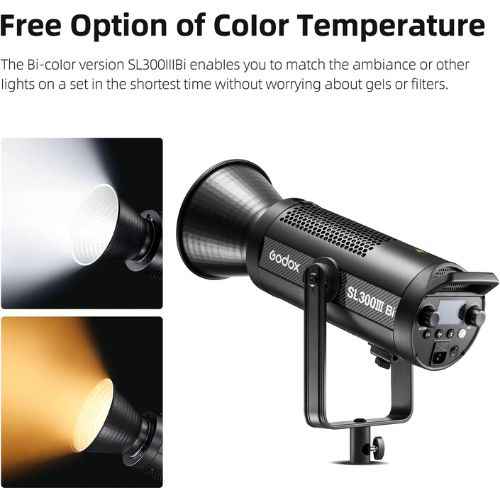 Godox SL300IIIBI BI Color Spotlight with APP Control