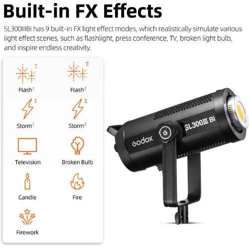 Godox SL300IIIBI BI Color Spotlight with APP Control