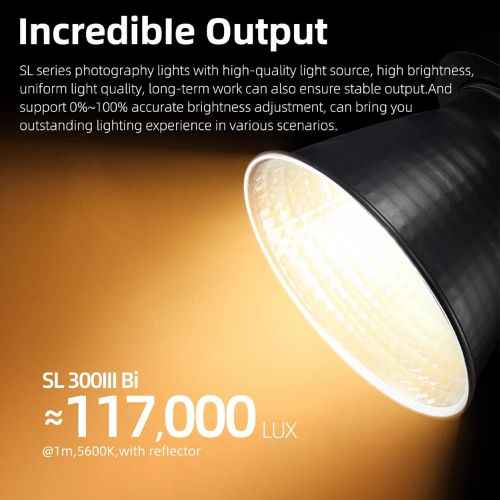 Godox SL300IIIBI BI Color Spotlight with APP Control