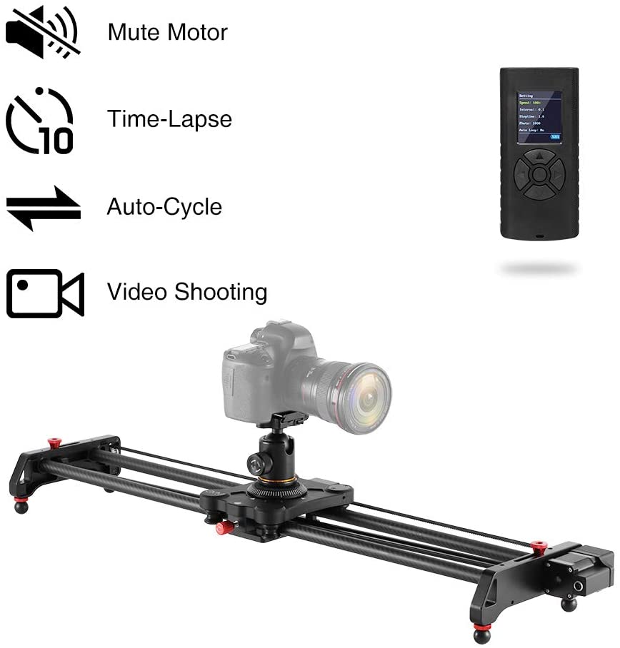 GVM GR-80QD Professional Video Carbon Fiber Motorized Camera Slider 80CM (32"")