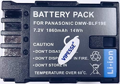 VIPESSE DMW-BLF19 Battery for Panasonic Lumix DMC-GH3, DMC-GH4, DC-GH5, DC-GH5S, DC-G9