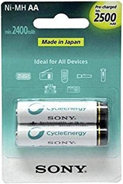 Sony Rechargeable AA 2500 MAH Ni MH Batteries