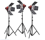 FARSEEING FD-800 KIT 3 REDHEAD DIMMR LIGHTS,3 JO2 STANDS AND TROLLY BAG