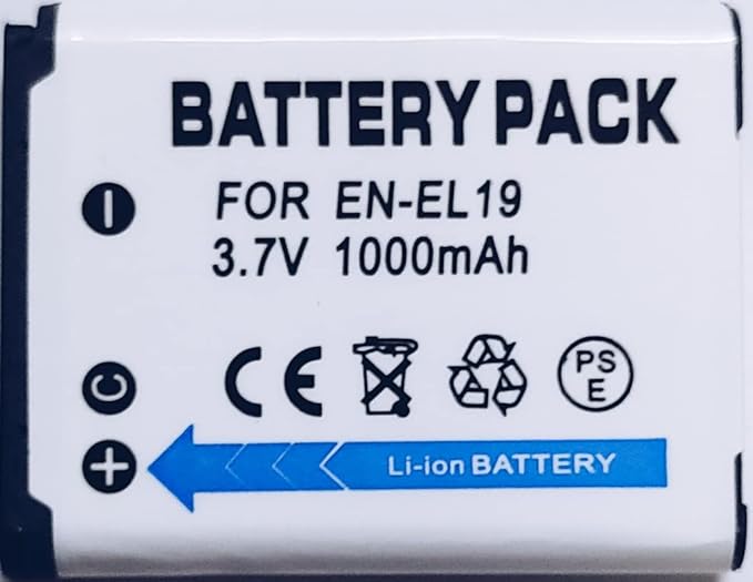 VIPESSE EN-EL19 Battery for Nikon Coolpix S2500/ S3100/ S4100/ 3200