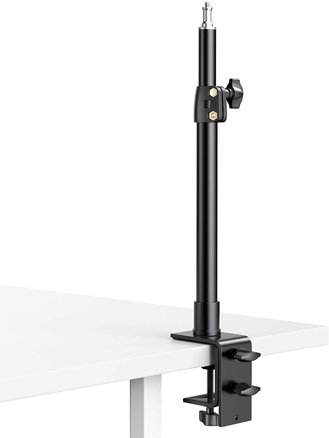 GVM ST-04 Desk Mount Stand,Tabletop C Clamp Mount Stand, Adjustable Table Aluminum Light Stand with Standard 1/4 Screw Tip for DSLR Camera, Ring Light, Video Light, Panel Light