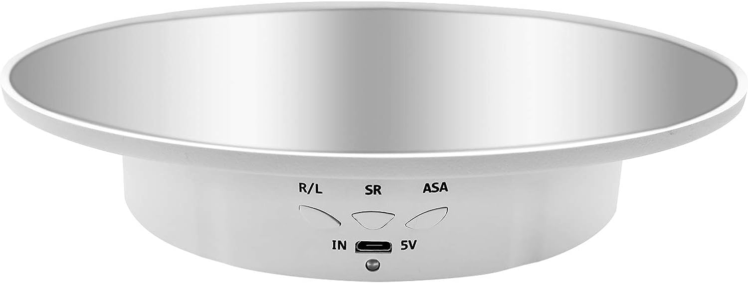 PROMAGE MOTORIZED ROTATING DISPLAY STAND WITH MIRROR 20CM/LOAD 8KG (WHITE)
