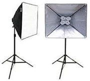 FARSEEING FSH4KIT - 2 LIGHT WITH 8LAMP 30W + 2SOFT BOX 50X70" 2 STAND&amp;1BAG