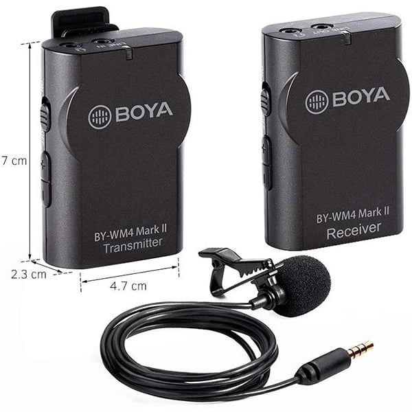BOYA BY-WM4 Mark II Portable 2.4G Wireless Microphone System TX-RX