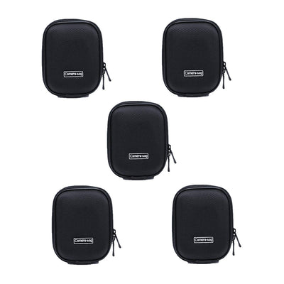 Universal Anti-Shock Hard Shell Camera Case Bag With Blet Loop For Compact Compact Digital Camera Sony Nikon Canon (Black) Camera Bag -237 Pack Of 5Pcs