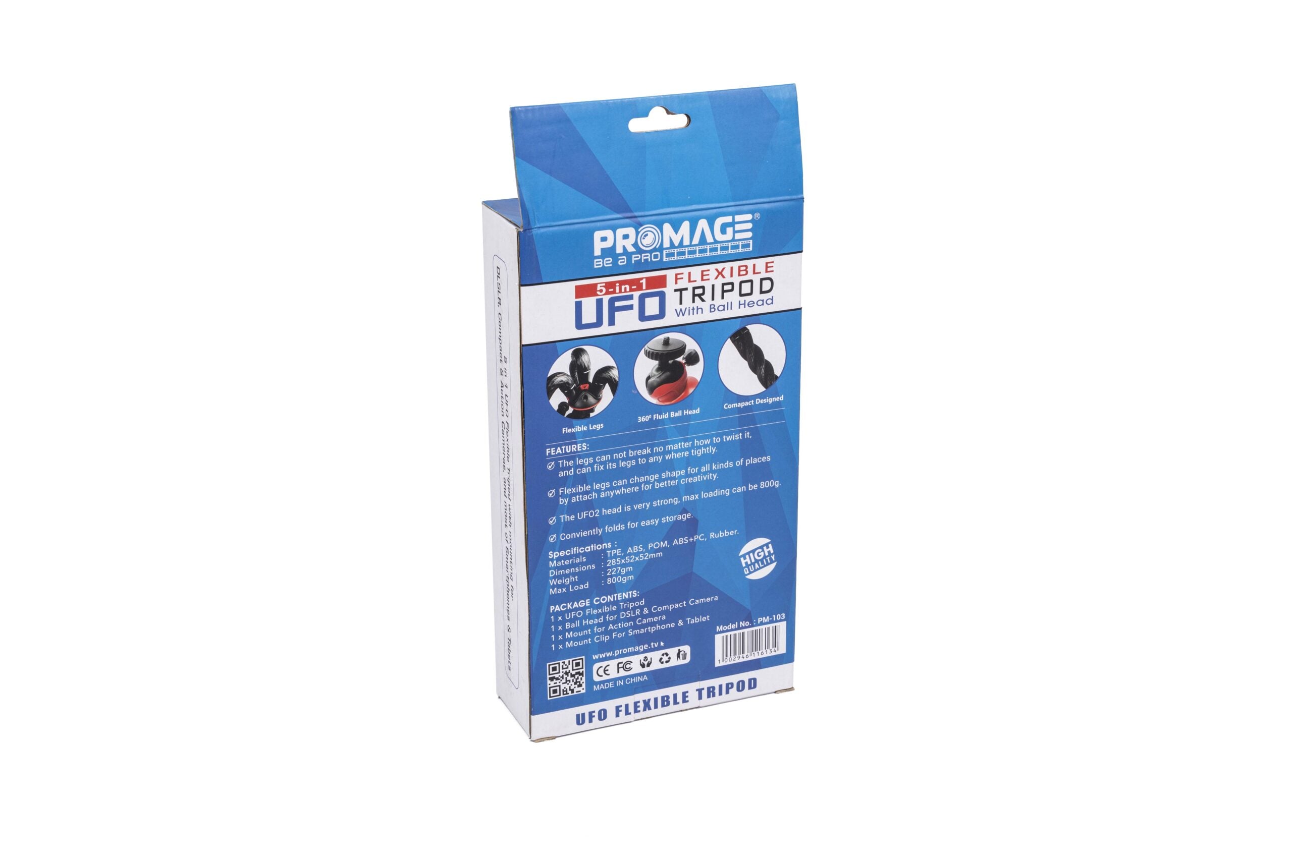 Promage UFO Flexible Tripod PM103 With Ball Head