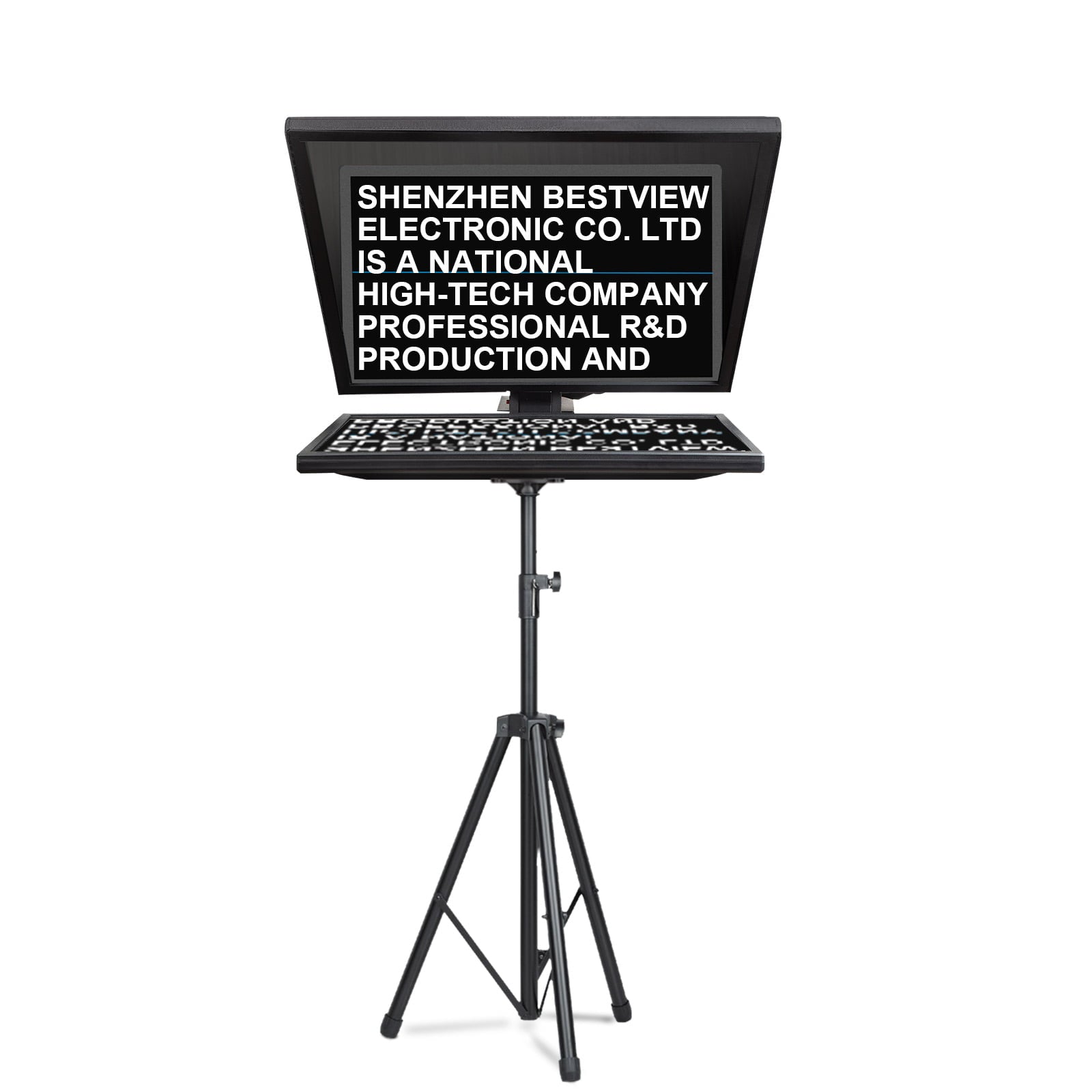 Desview T22 Professional Teleprompter Set with 21.5'' Reversing Monitor for Broadcast Recording