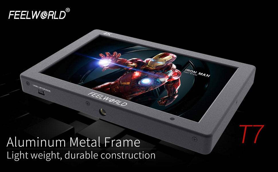 FEELWORLD T7 7"" DSLR On Camera Field Monitor Video Assist Full HD 1920x1200 4K HDMI Input Output