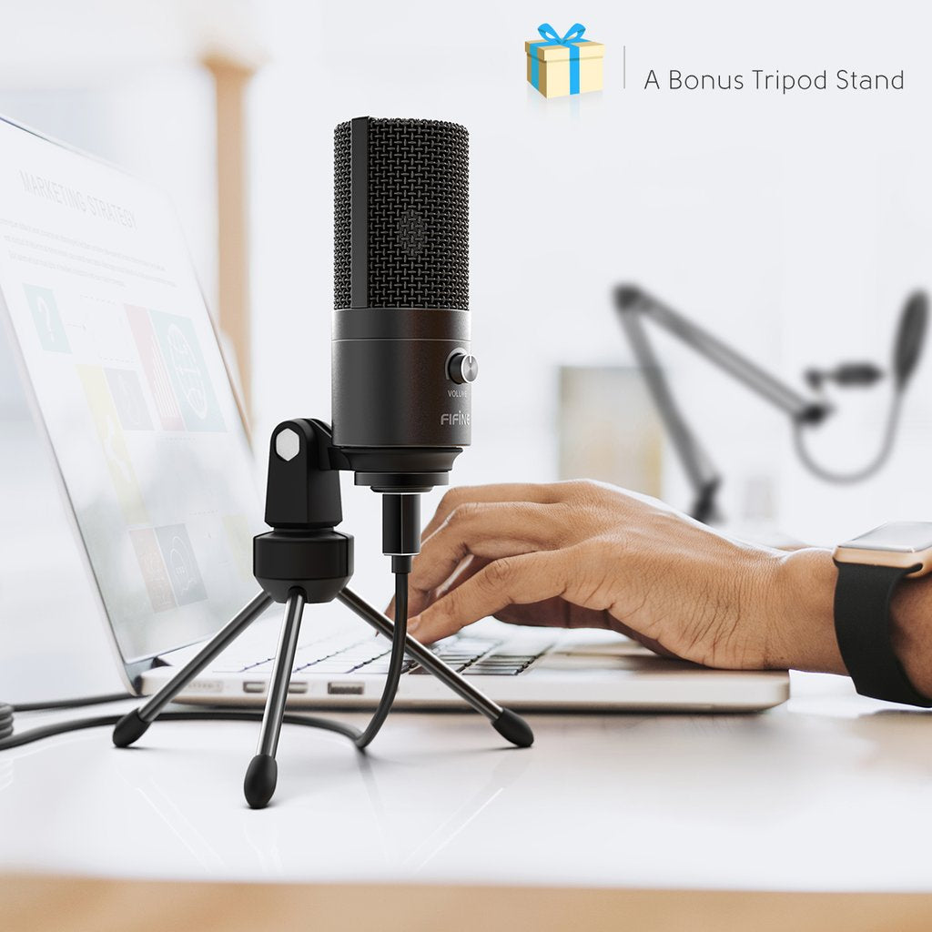 FIFINE T669 USB Mic Bundle with Arm Stand, Shock Mount and Pop Filter for Streaming, Podcasting