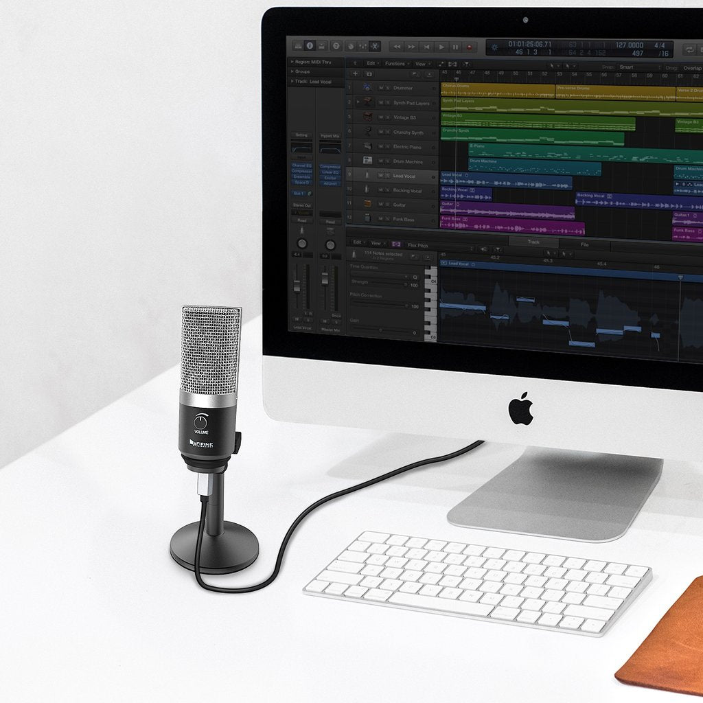 FIFINE K670B USB Mic with a Live Monitoring Jack for Streaming Podcasting on Mac/Windows