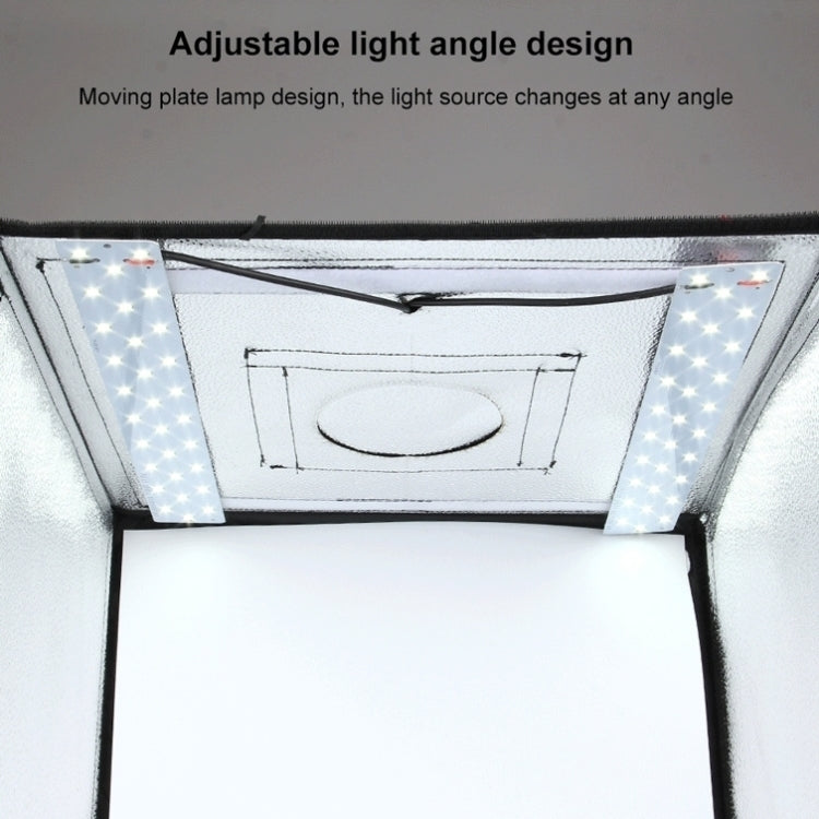 PULUZ 40cm Folding Portable 30W 5500K White Light Photo Lighting Studio Shooting Tent Box Kit with 6 Colors Backdrops (Black, Orange, White, Red, Green, Blue), Size: 40cm x 40cm x 40cm