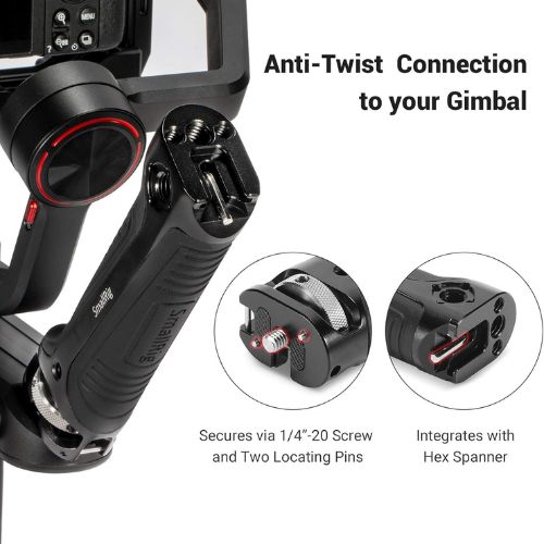SmallRig Handle for Zhiyun Weebill-S with Integrated Cold Shoe, Wrench, and Multiple Threaded Holes - 2636