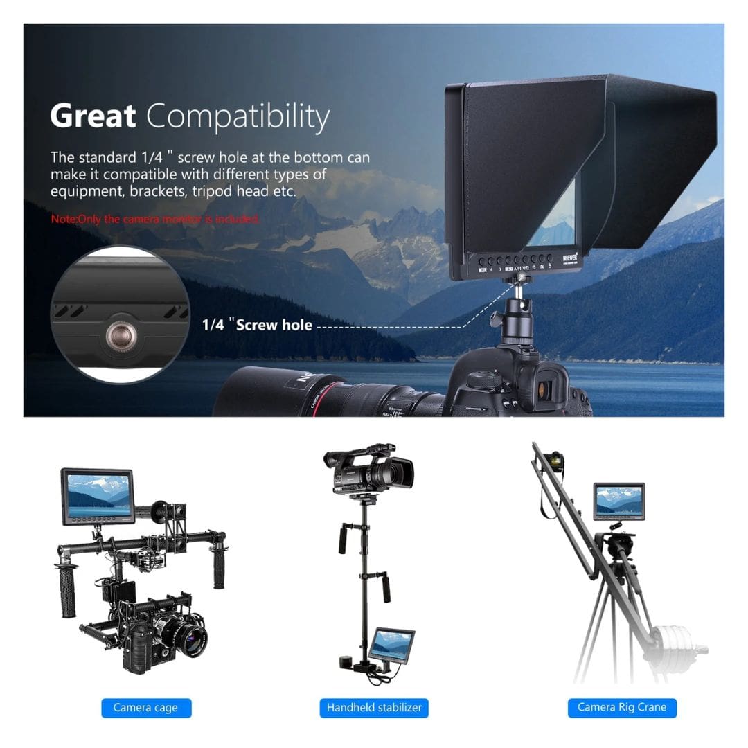 Neewer F100 7 Inch HD Camera Field Monitor Kit