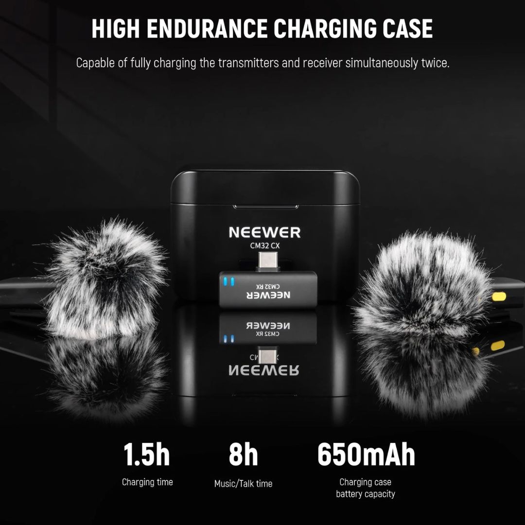 NEEWER CM32 Wireless Lavalier Microphone for USB-C