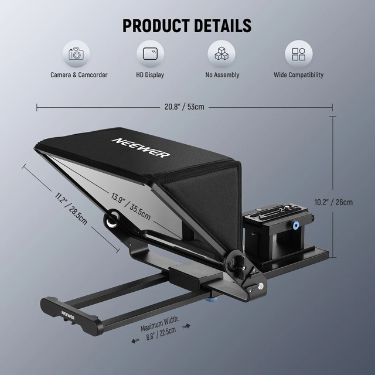 Neewer X14 III Aluminum Alloy Teleprompter with 501PL Quick Shoe Plate
