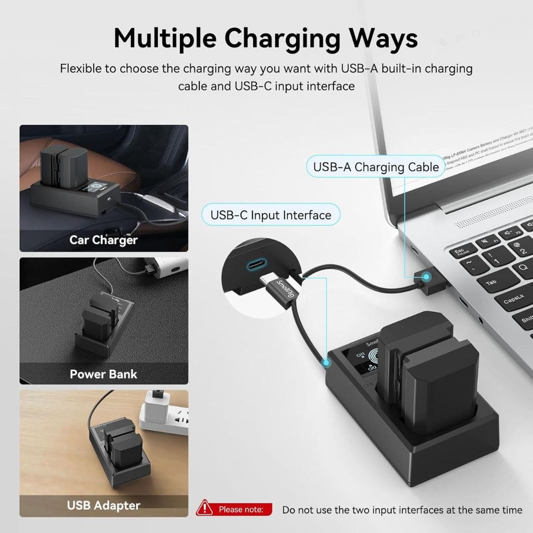 SmallRig NP-FZ100 Kit with 2 Batteries and 2-Bay USB Charger (3824B)