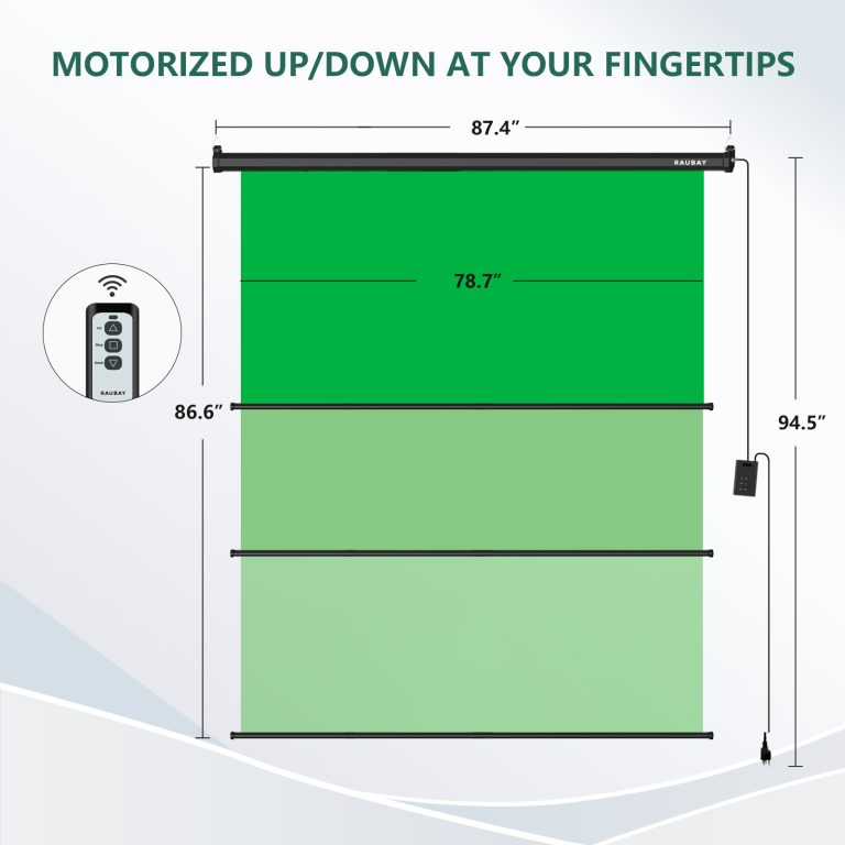 Raubay Motorized Pull-Down Green Screen