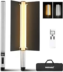NEEWER CL124A Handheld Bi-Color LED Light Stick with Barn Doors