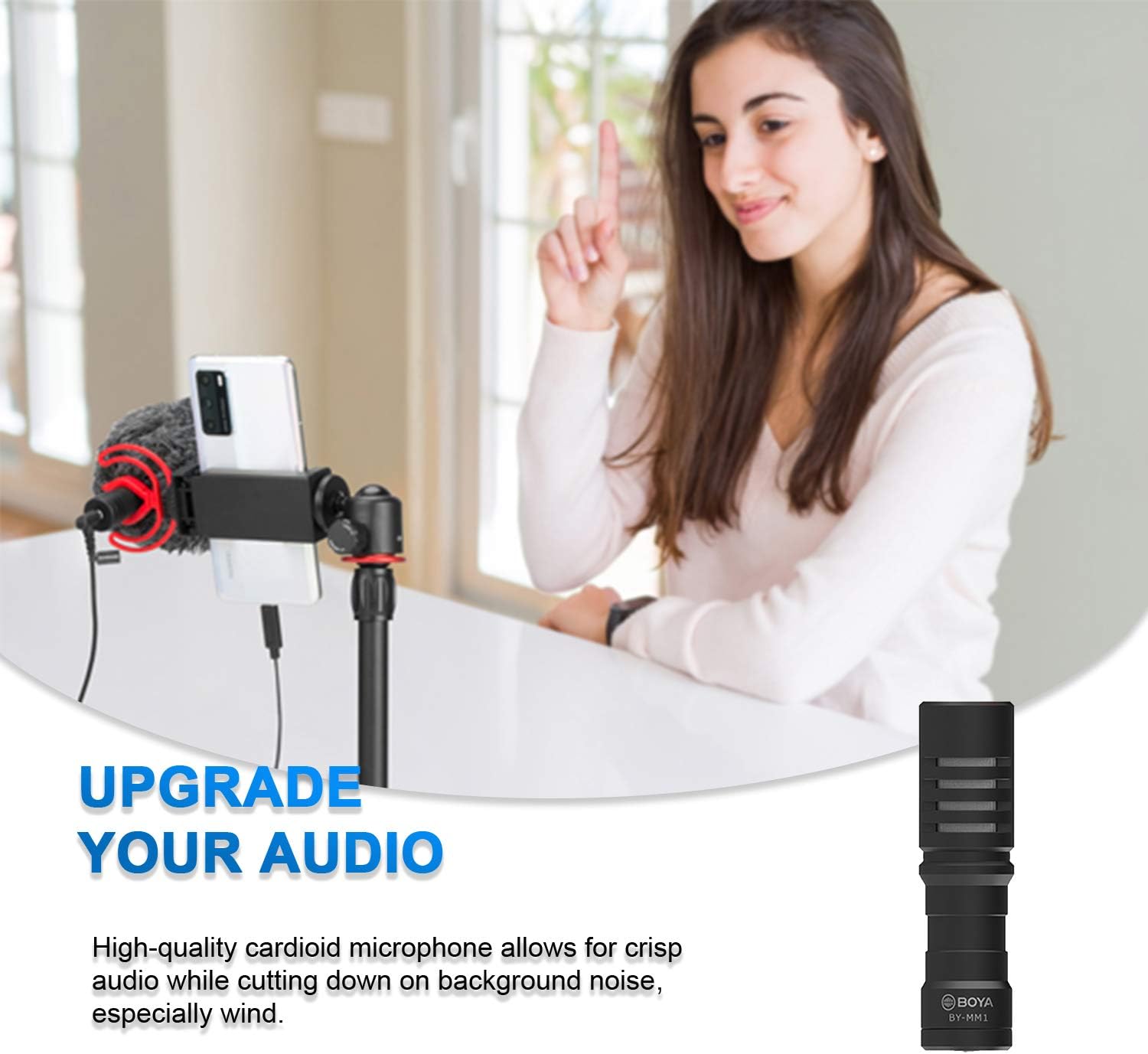 BOYA BY-VG330 Smartphone Video Rig with Mini Tripod, Extension Tube, and Video Microphone