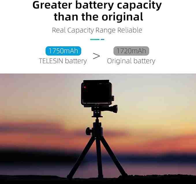 TELESIN GP-BTR-901-D Lithium Battery for GoPro HERO 12/11/10/9
