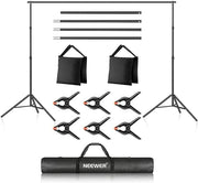 NEEWER 2X3M Backdrop Support System with 2 Sand Bags and 6 Clamps (NK-ST0203)
