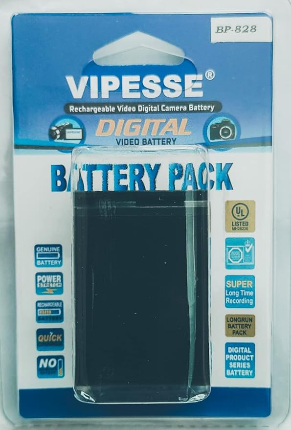 BP-828 VIPESSE BATTERY for CANON VIXIA HF G30 and G10, XA20, and the XA25 Camcorders