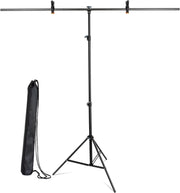 Promage T-Shape Photography Backdrop Stand Kit with 2 Fixing Clamps and Carrying Bag for Photo Video Studio PM-210