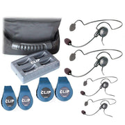EARTEC THE CLIP 4 PERSON SETUP INCL 4 CLIP, 4 CYBER HEADSETS, BUILT-IN BATTERIES, CHARGER, CASE (4 PERSON)