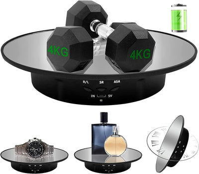 PROMAGE MOTORIZED ROTATING DISPLAY STAND WITH MIRROR 20CM/LOAD 8KG (BLACK)