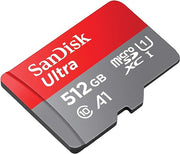 SANDISK ULTRA MICROSDXC A1 UHS-I 512 GB/120 MB MEMORY CARD