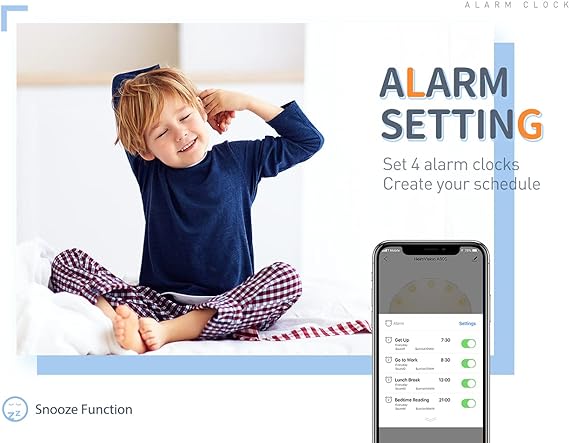 HEIMVISION A80S SUNRISE ALARM CLOCK, WAKE UP LIGHT/SUNLIGHT LAMP WITH DUAL ALARM CLOCKS