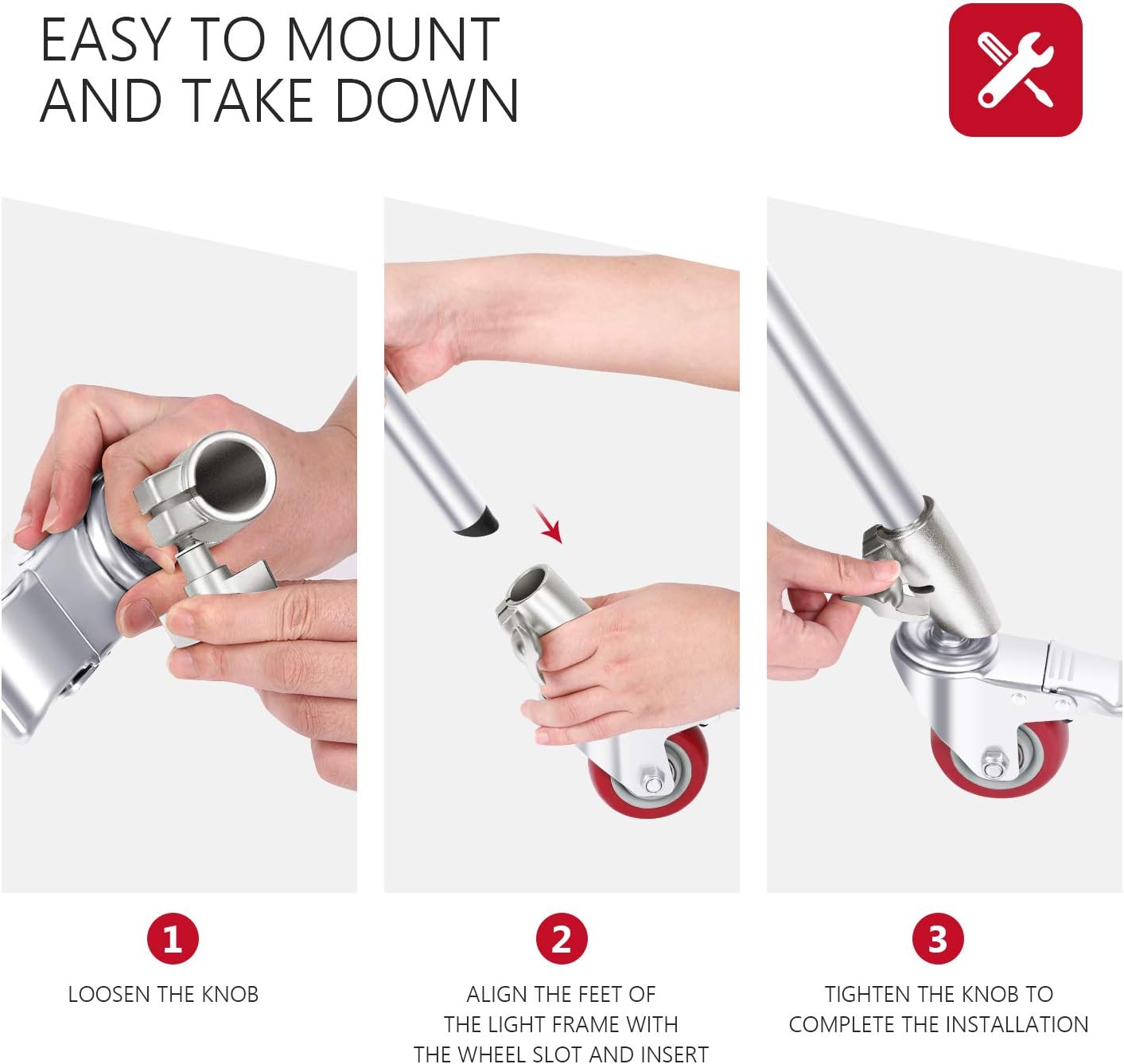 PROMAGE SWIVEL CASTER WHEEL FOR LIGHT STAND/TRIPOD