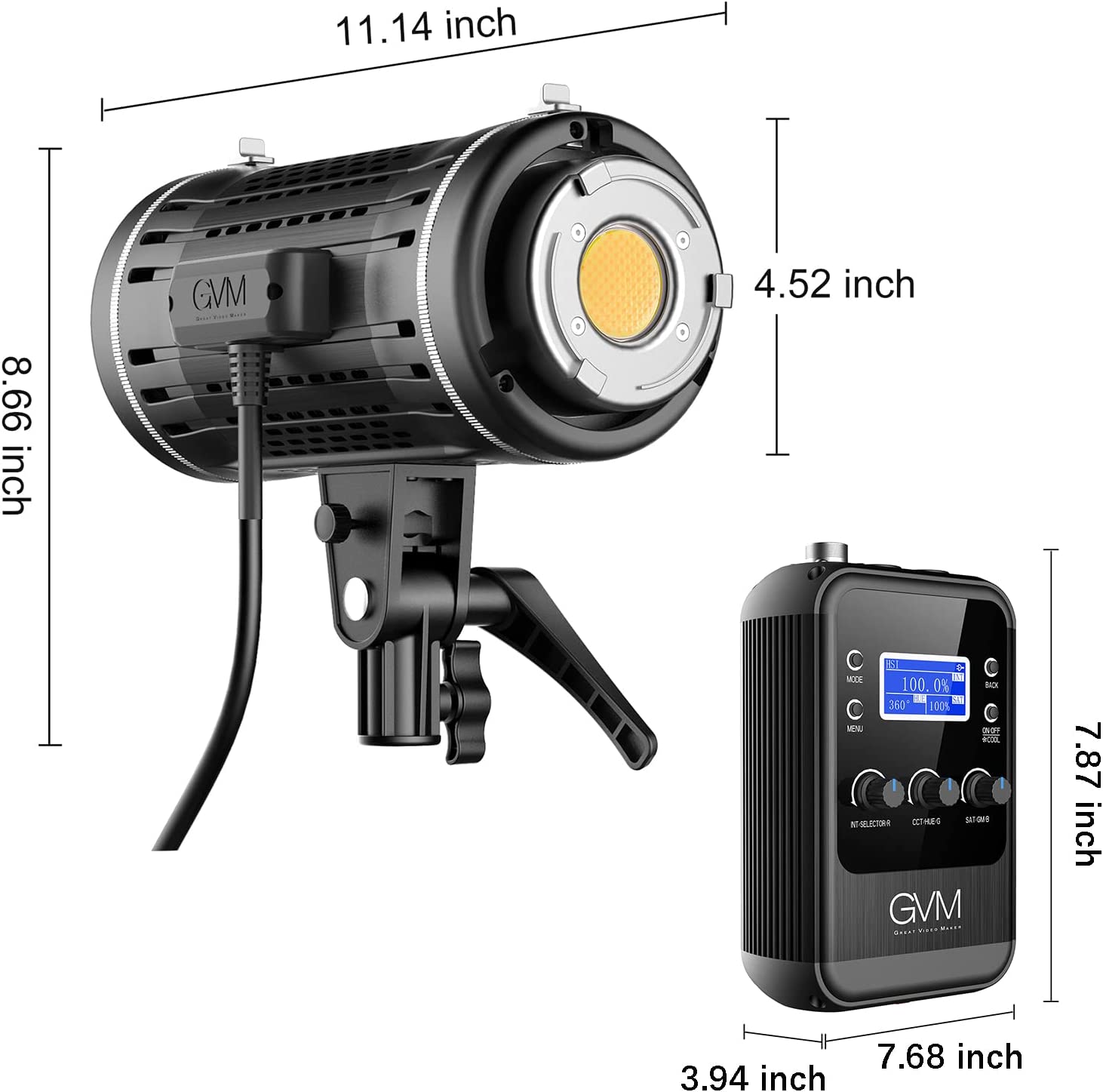 GVM ST100R LED RGB and Bi-Color Double-Headed Video Light (100W)