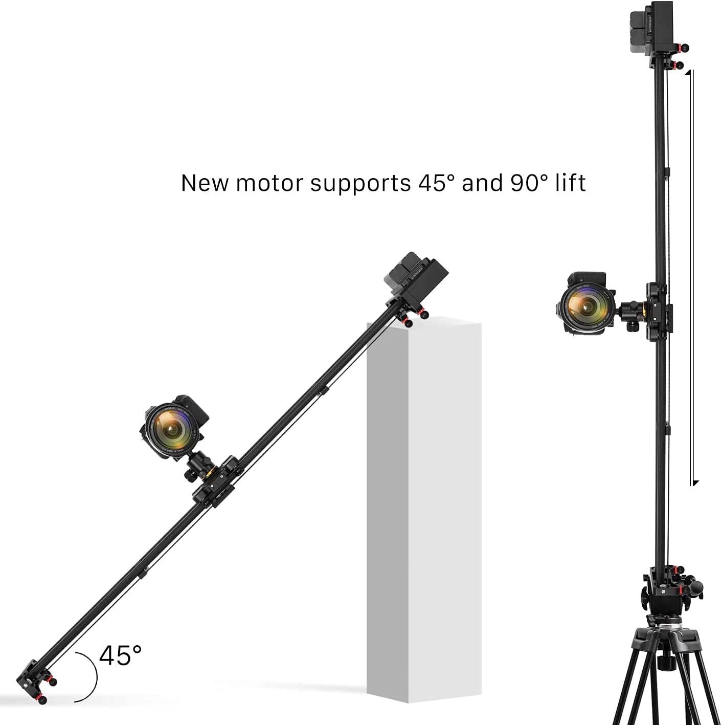 GVM-1.5D 120cm Professional Wireless Video Carbon Fiber Motorized Camera Slider With Bluetooth Remote