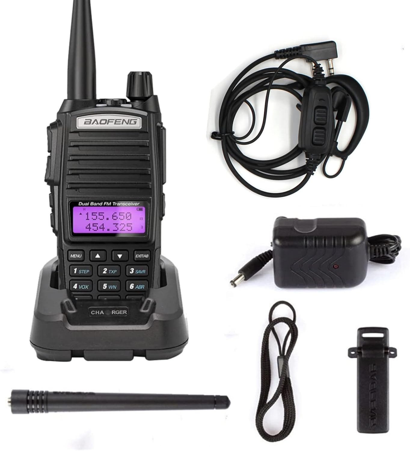 BAOFENG UV-82 (1 - 20 Set) 5W Radio Handheld Dual Band Portable Walkie Talkies With Earpiece
