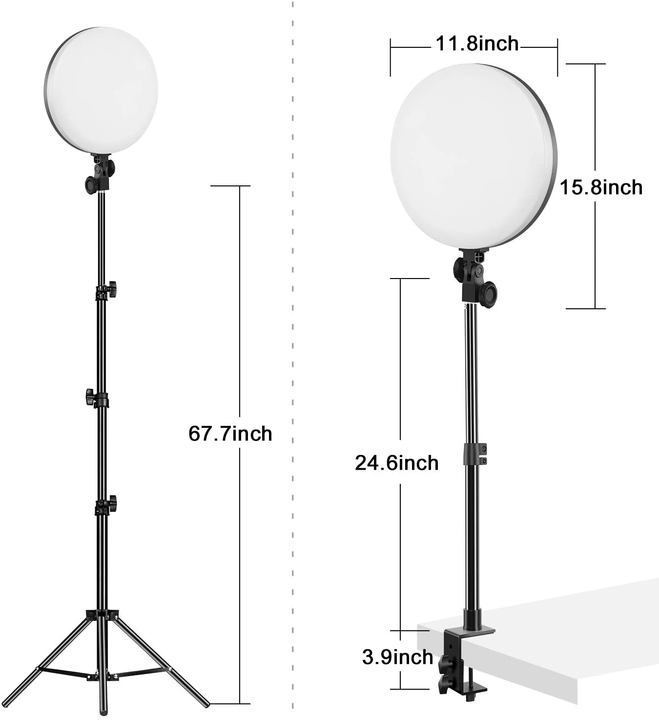GVM 12"" LED Bi-Color Soft Video Light Panel Kit with Two Stands YR200D-SET4