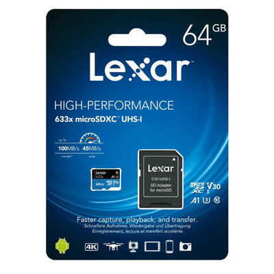 Lexar 64GB High-Performance 633x microSDXC™ UHS-I