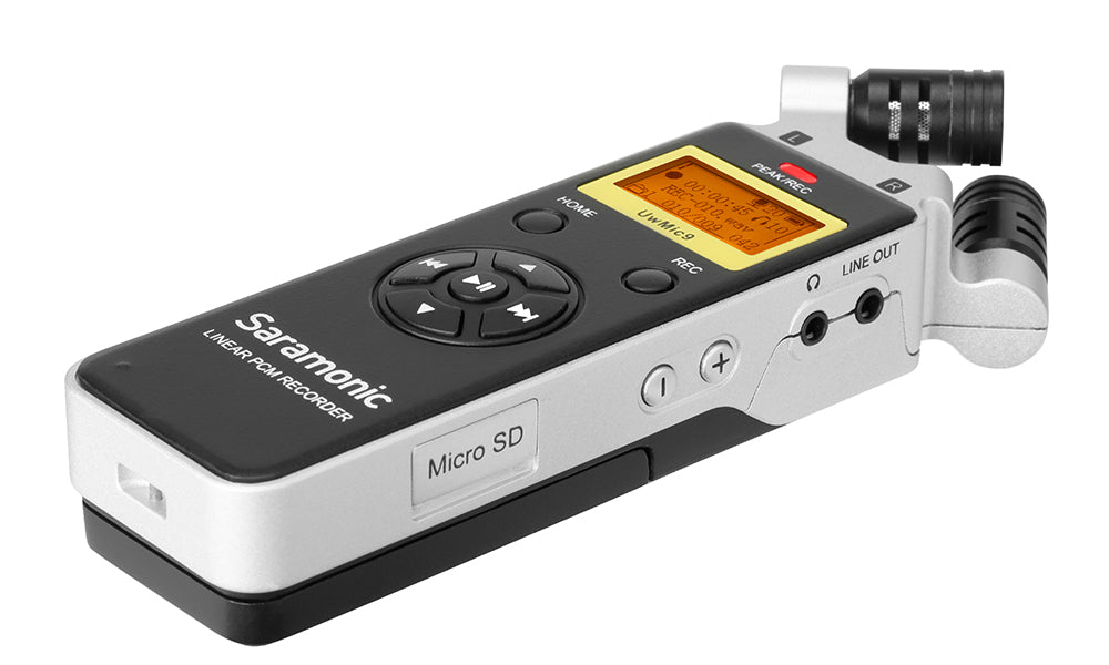 Saramonic Handheld Audio Recorder,X/Y Condenser Mics,8GB MicroSD Card