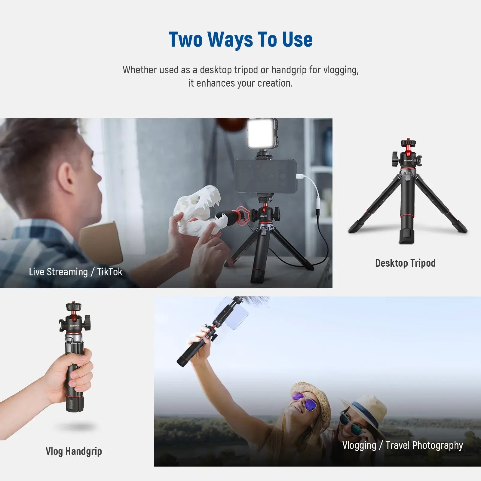 NEEWER ST-DT24V 7.9'' Desktop Mini Tripod
