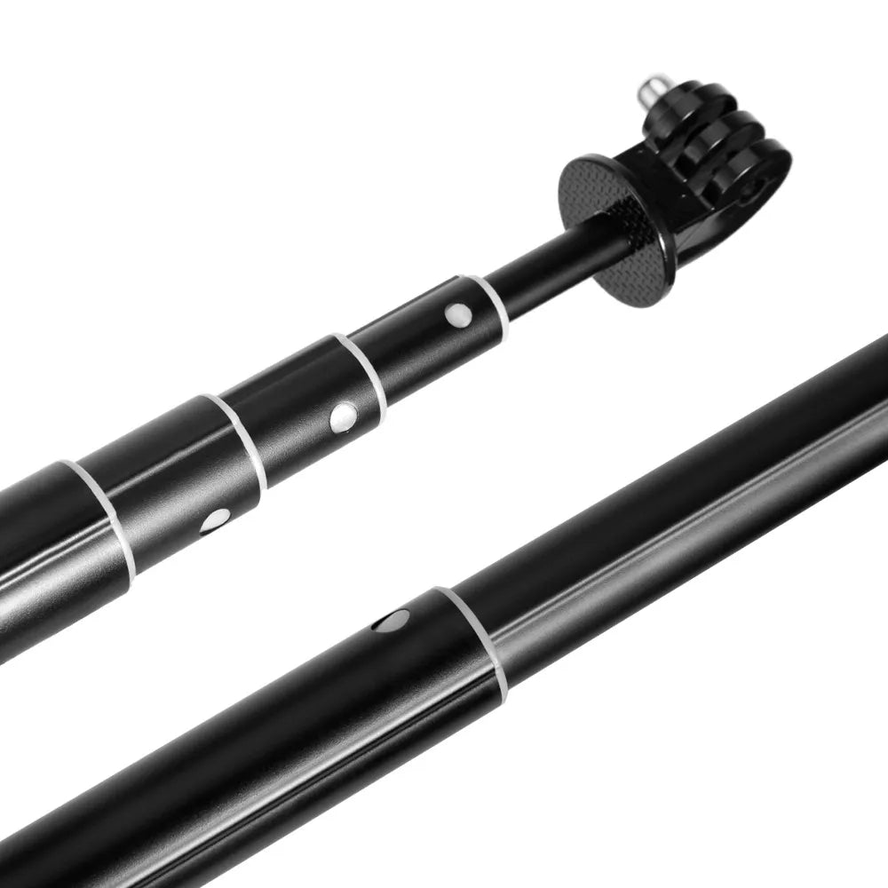 TELESIN GP-MNP-090-S Extendable Aluminum Alloy Selfie Stick with Tripod and Phone Clip for GoPro