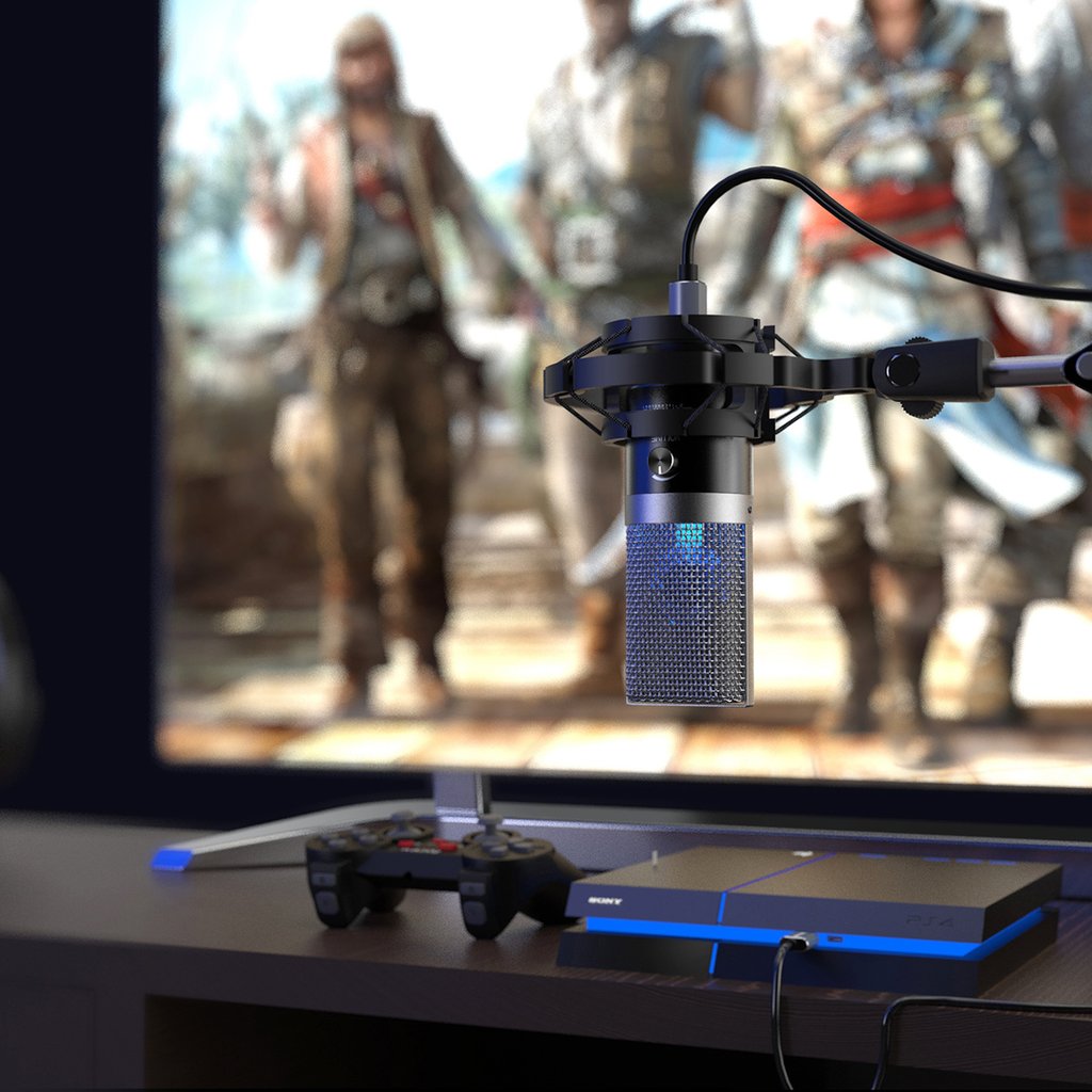 FIFINE K670B USB Mic with a Live Monitoring Jack for Streaming Podcasting on Mac/Windows