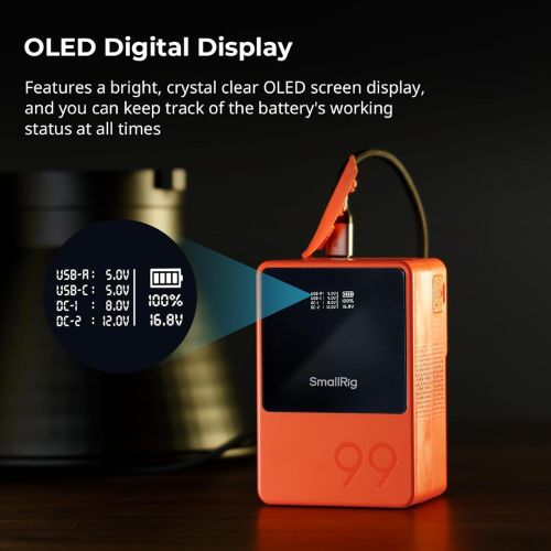 SmallRig VB99 Mini V-Mount Battery 4929 (Orange)