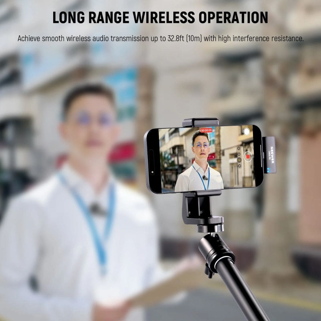 NEEWER CM32 Wireless Lavalier Microphone for USB-C