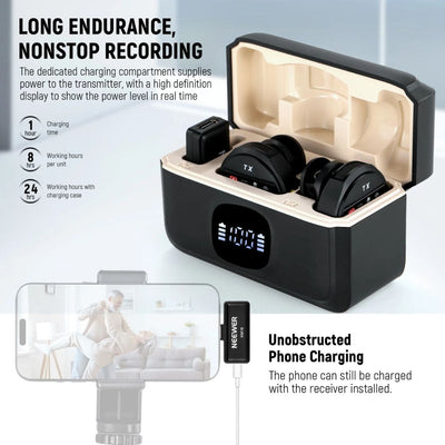 Neewer KM18 Wireless Button Lavalier Microphone Kit