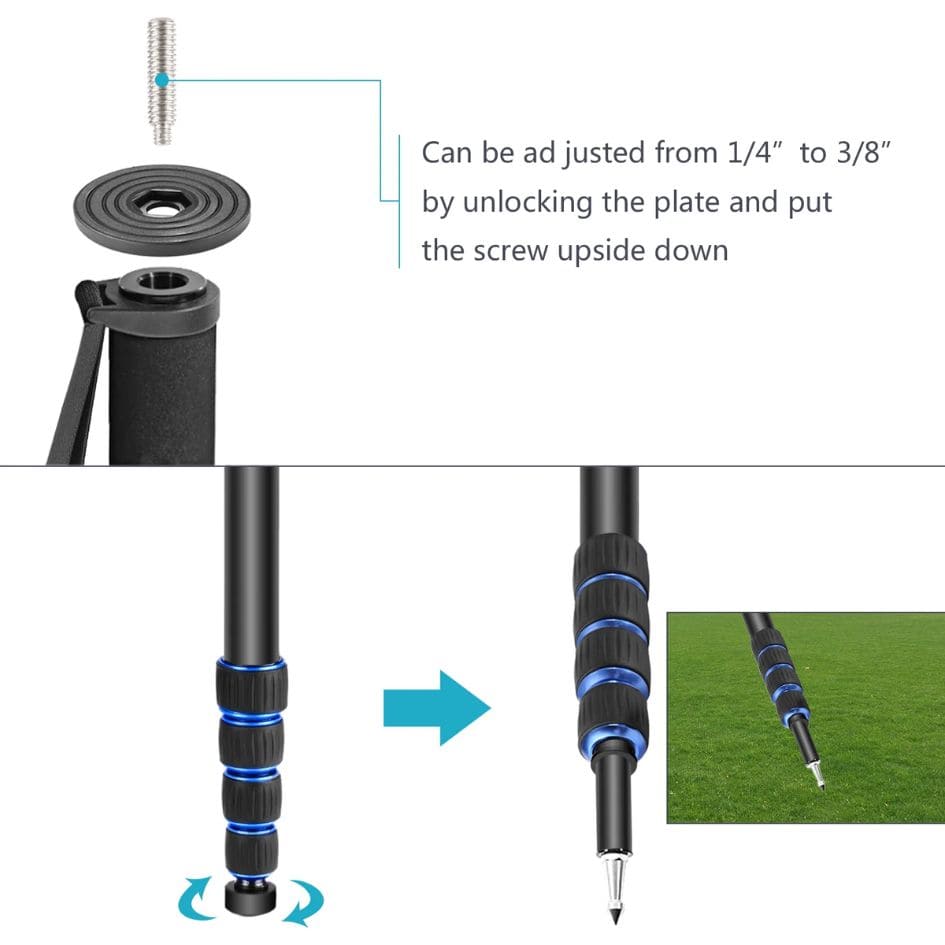 NEEWER T222 Extendable Camera Monopod Stand Base